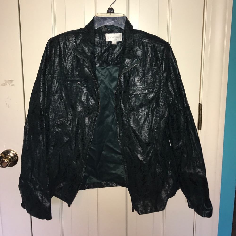 "Snake skin" leather jacket