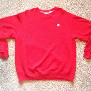 Men's Red Champion Sweater Large