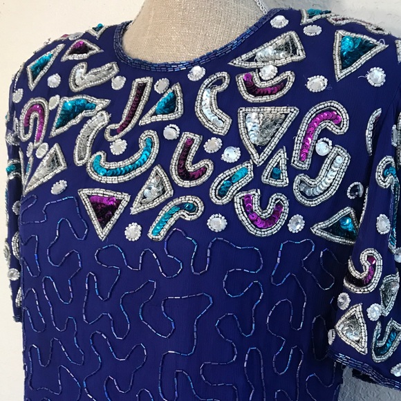 Vintage Dresses - Vintage Beaded Sequin Cocktail Dress Vintage Dresses - Vintage Beaded Sequin Cocktail Dress