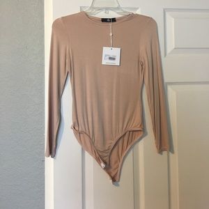 MISSGUIDED Nude Long Sleeve Bodysuit