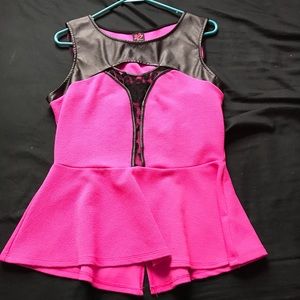 Pink and black top