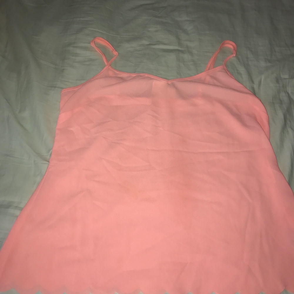 Pink scalloped tank