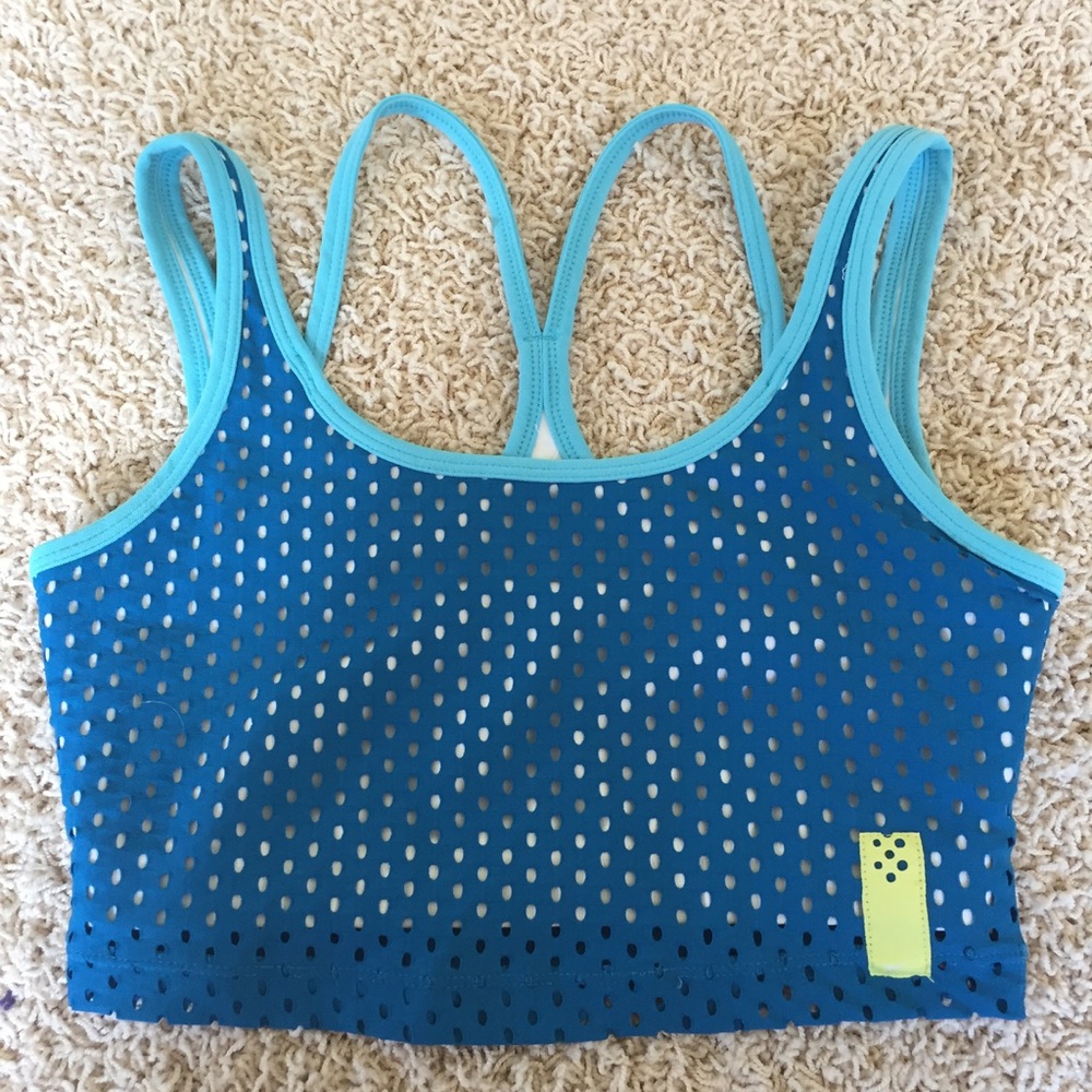 NWOT Nike Blue Mesh Sports Bra, Size XS RARE