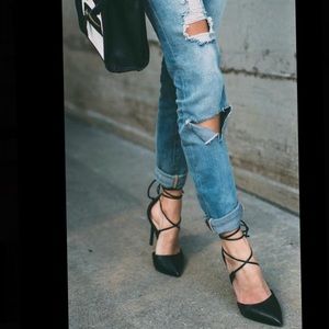 Nine west lace up ankle stilettos