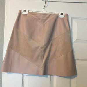Suede & Leather Blush Zara Skirt