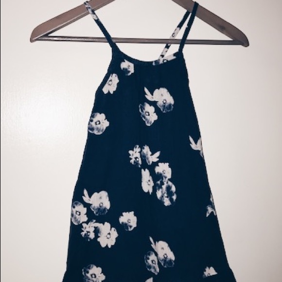 Girls navy blue floral dress xs - Picture 1 of 3