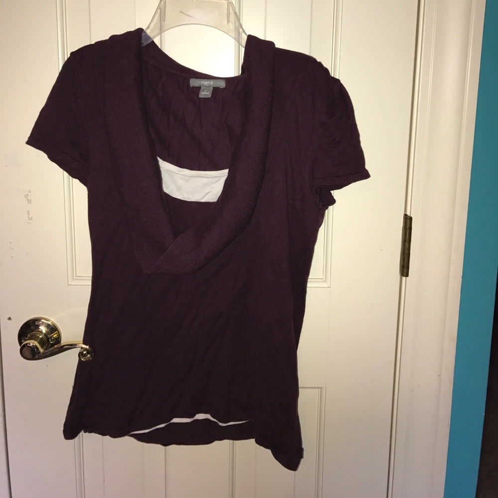 Dark purple short sleeve