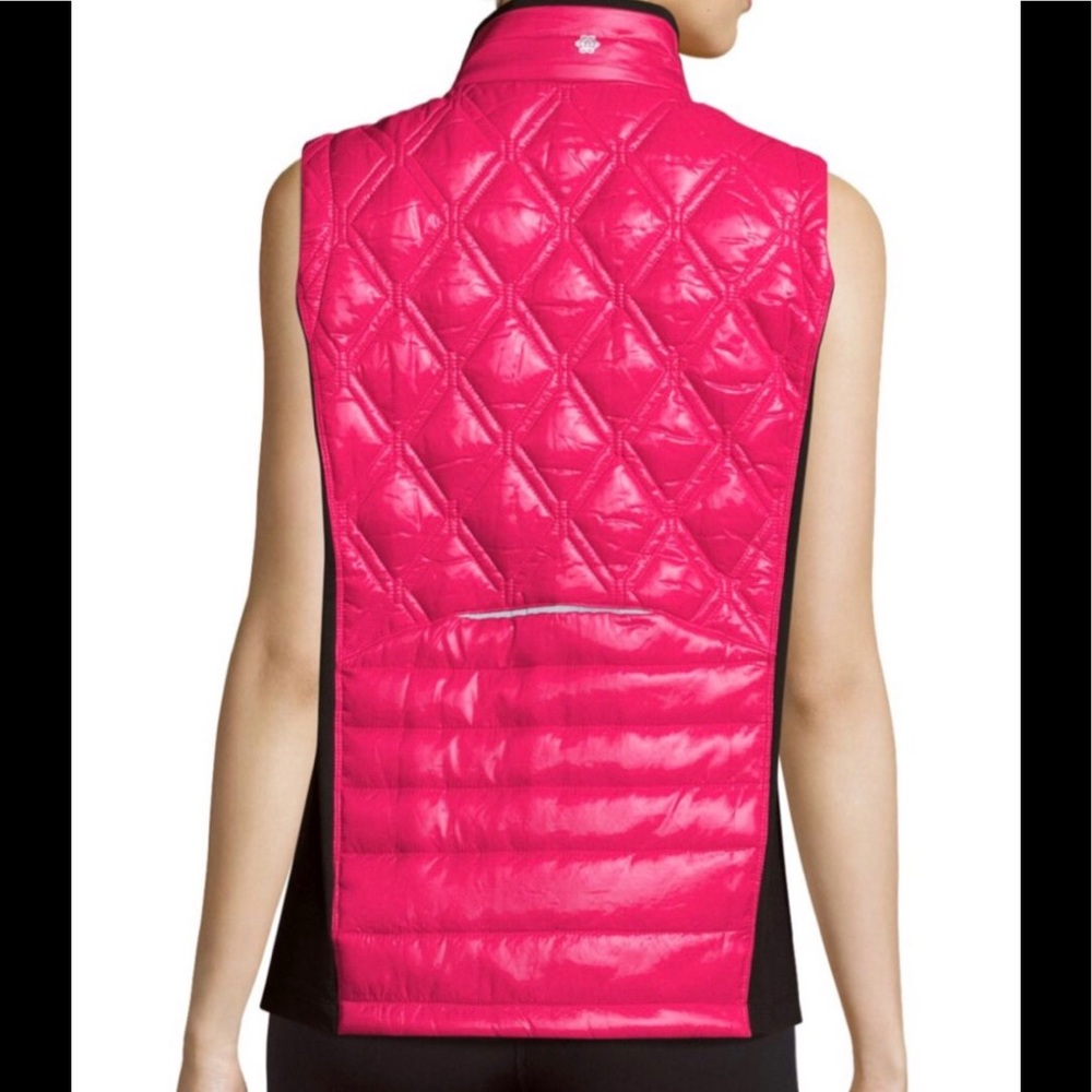 Nanette Lepore Sleeveless Quilted Vest, Pink - Picture 2 of 3