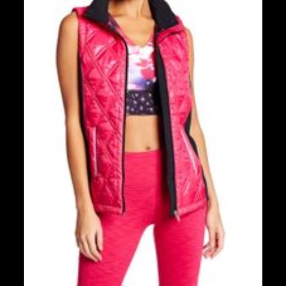 Nanette Lepore Sleeveless Quilted Vest, Pink - Picture 3 of 3