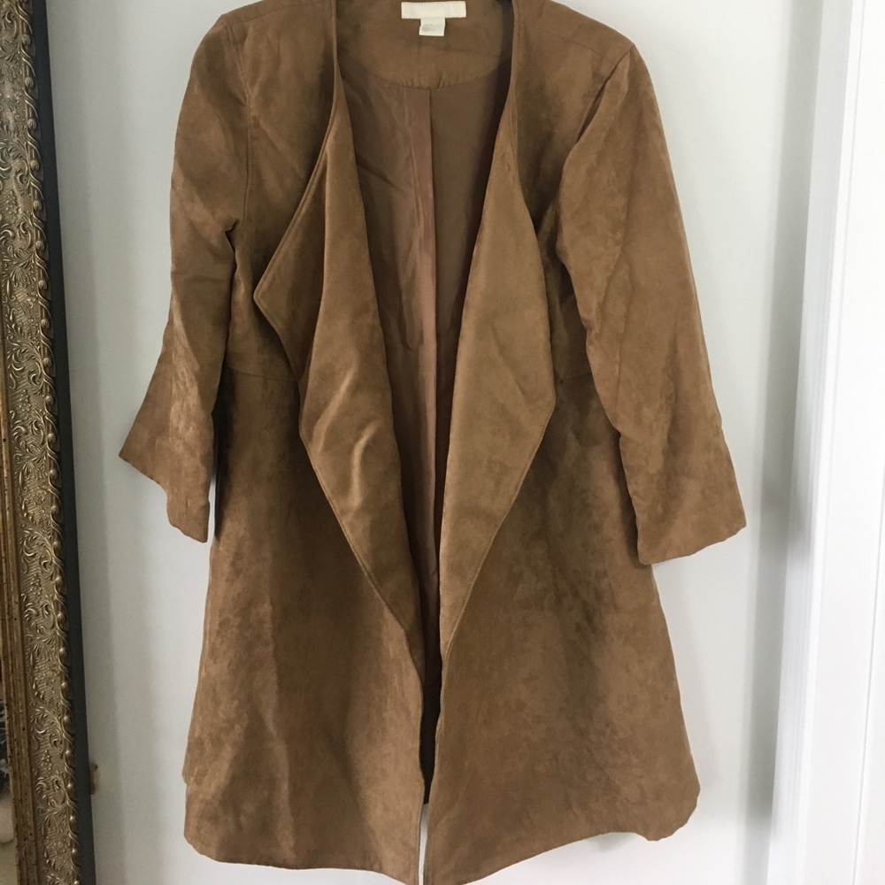 H&M Tan midi jacket!!! Faux suede