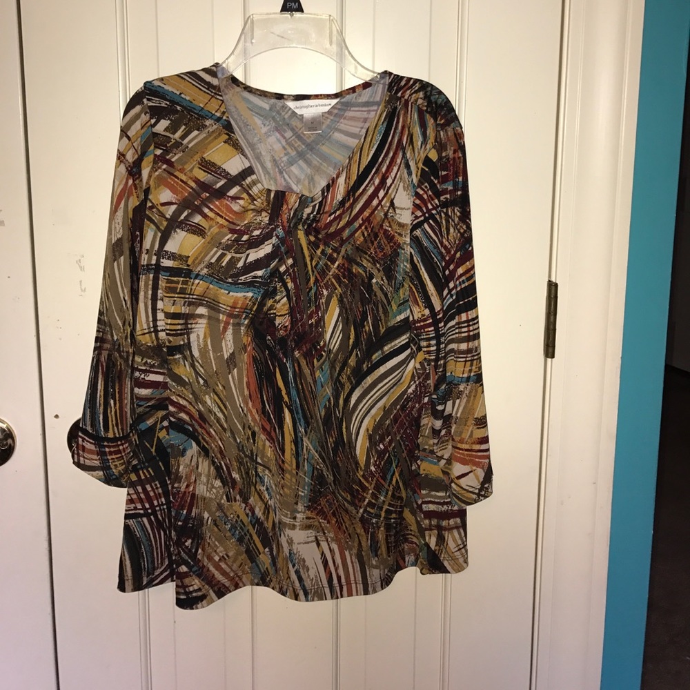 Patterned quarter sleeve top