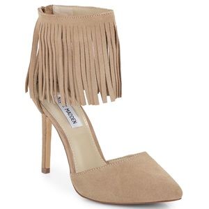 Steve Madden Memoo Suede Fringe Pumps