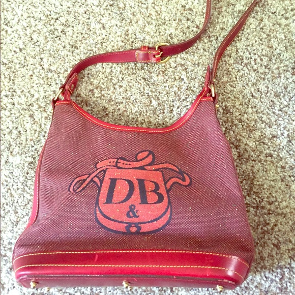 Dooney and Burke red hobo style purse - Picture 1 of 2