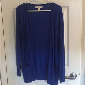 Blue cardigan