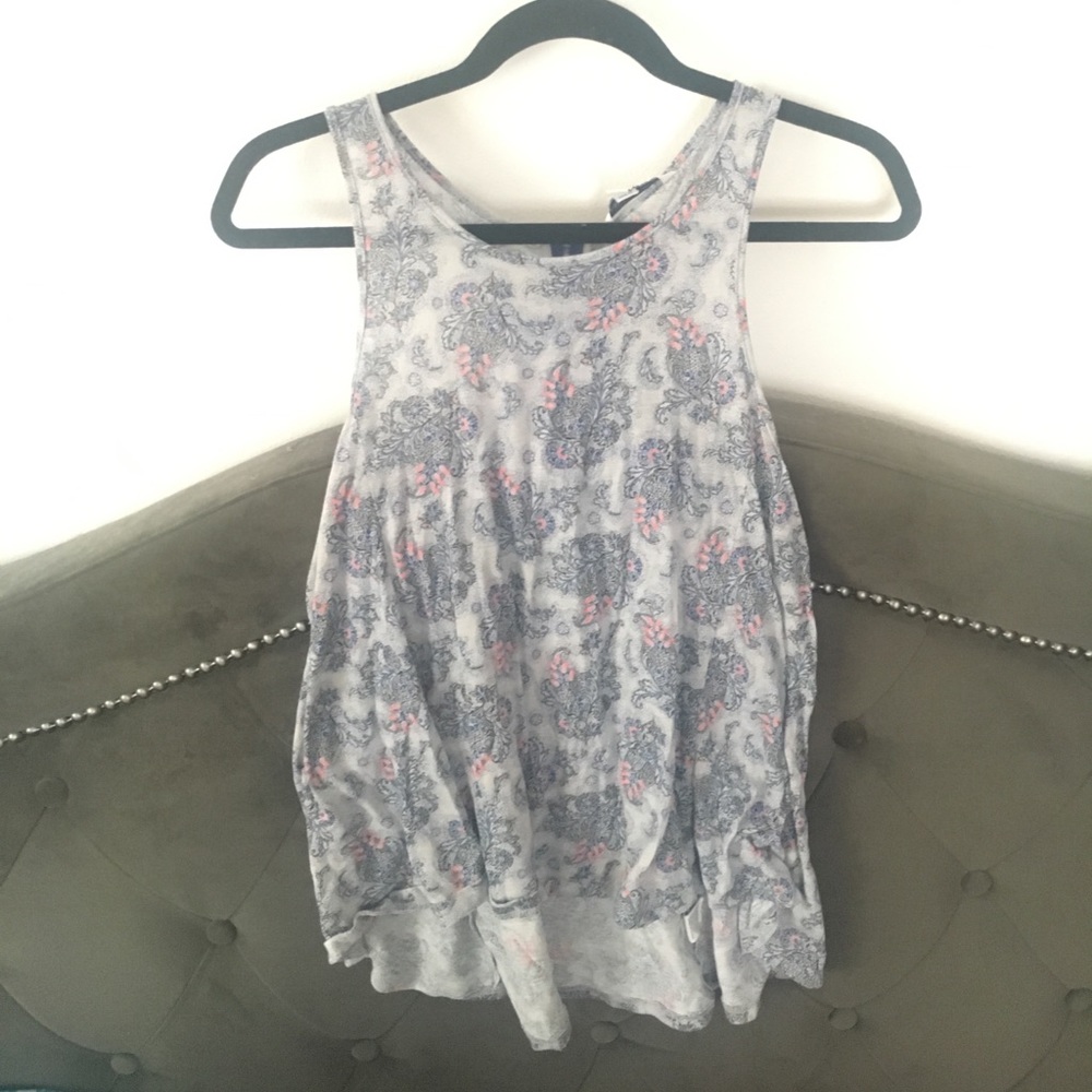 Scarf print tank