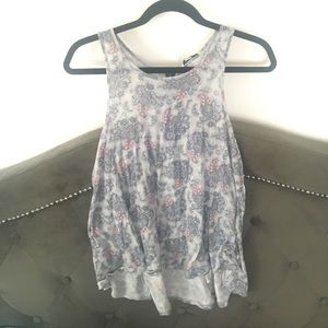Scarf print tank