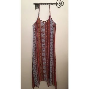 Criss Cross Tribal Print Dress