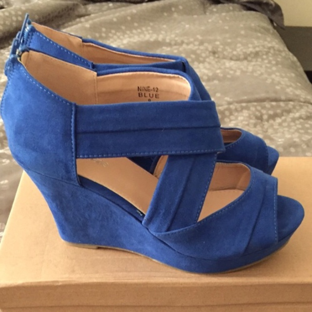 Bella Marie Blue Cross Wedges