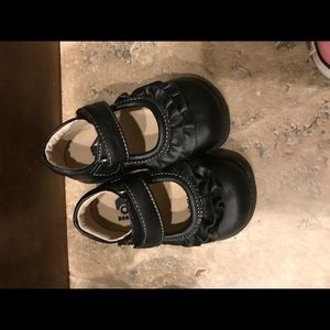 See Kai Run black ruffle Mary Janes