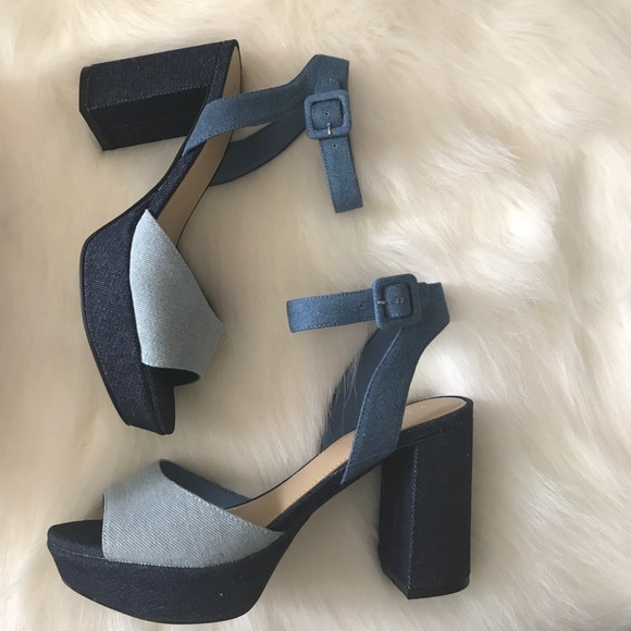 Marc Fisher Denim Heels - Picture 2 of 3