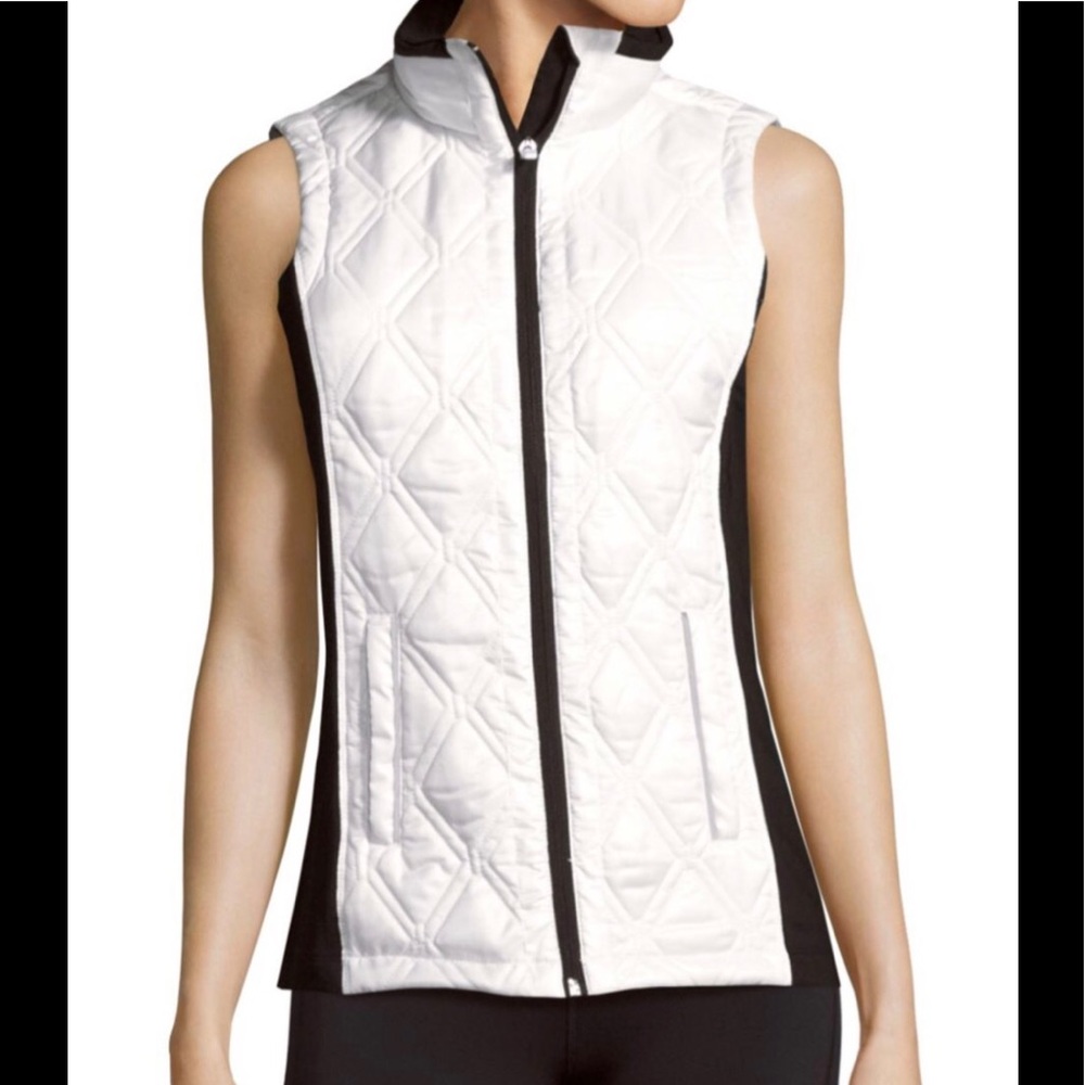 Nanette Lepore Sleeveless Quilted Vest, White