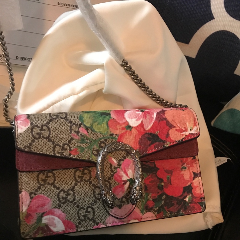 New Gucci Dionysus GG Blooms Super Mini Bag