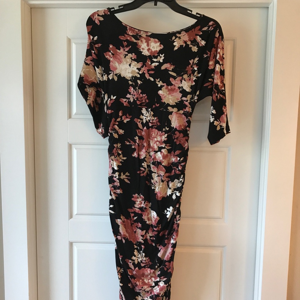 Lilac maternity touches sides bodycon dress