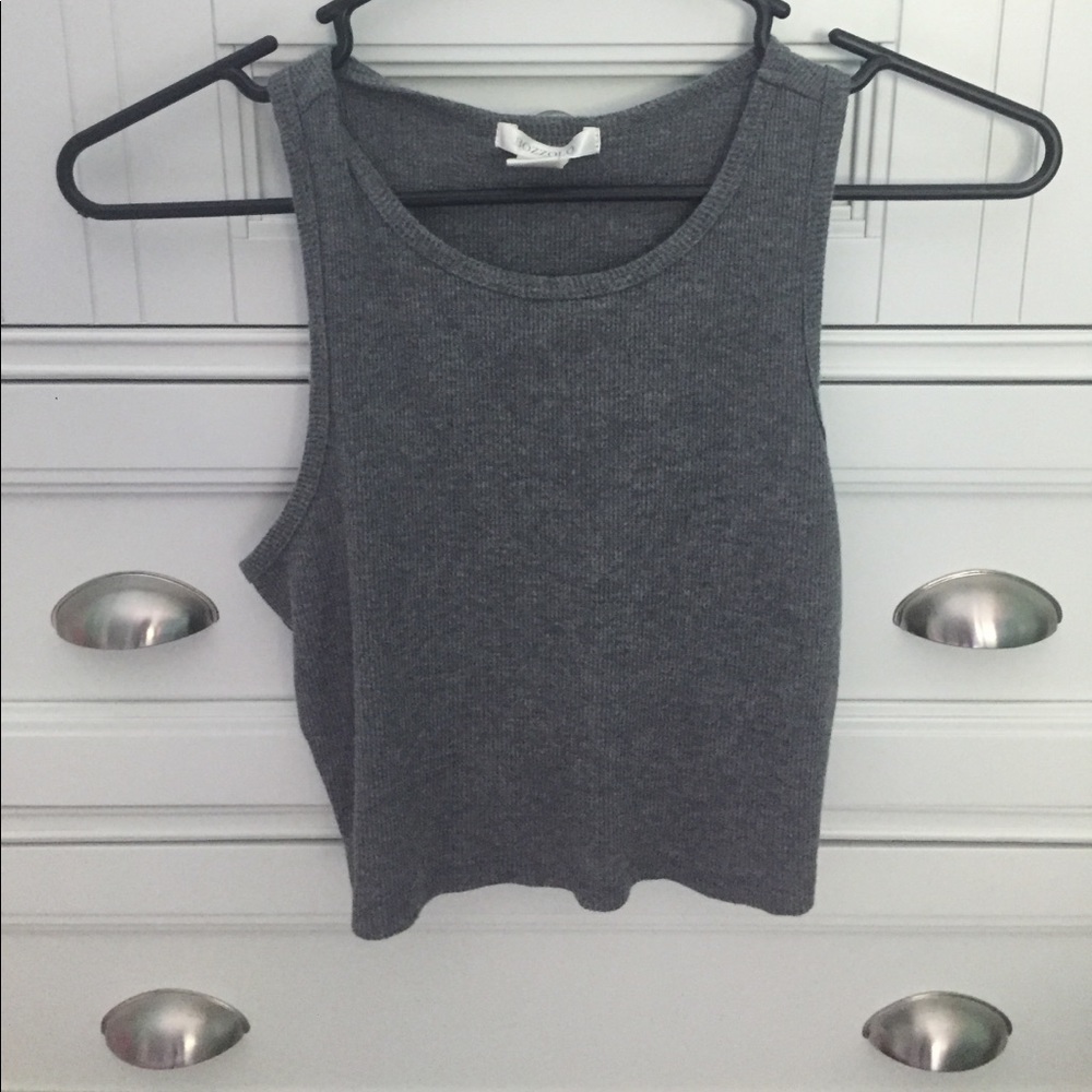 Gray crop top