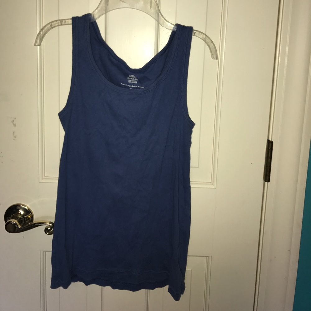Plain blue tank