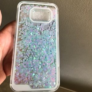 Samsung S7 liquid glitter case