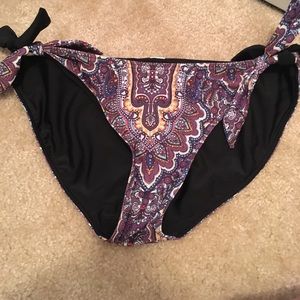 Reversible paisley print bikini bottom