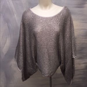 Taupe/Beige Sweater with Wide Sleeves