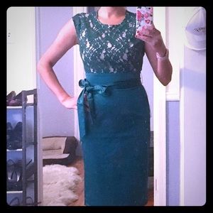 Green Lace The Limited Dress