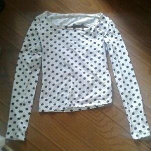 Long sleeve polka dot shirt
