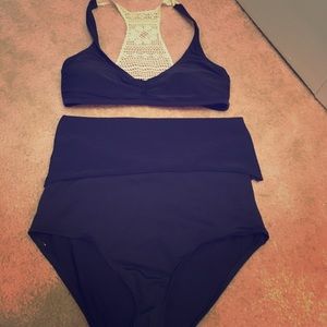 Aerie navy bikini set