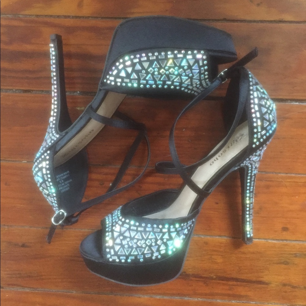 Zigi Soho Rhinestone Heels  Sz 8.5