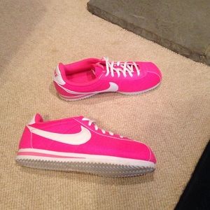 Bright Pink Nike Cortez