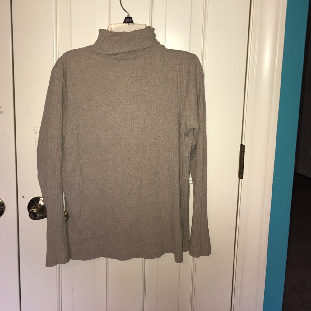 Beige turtle neck