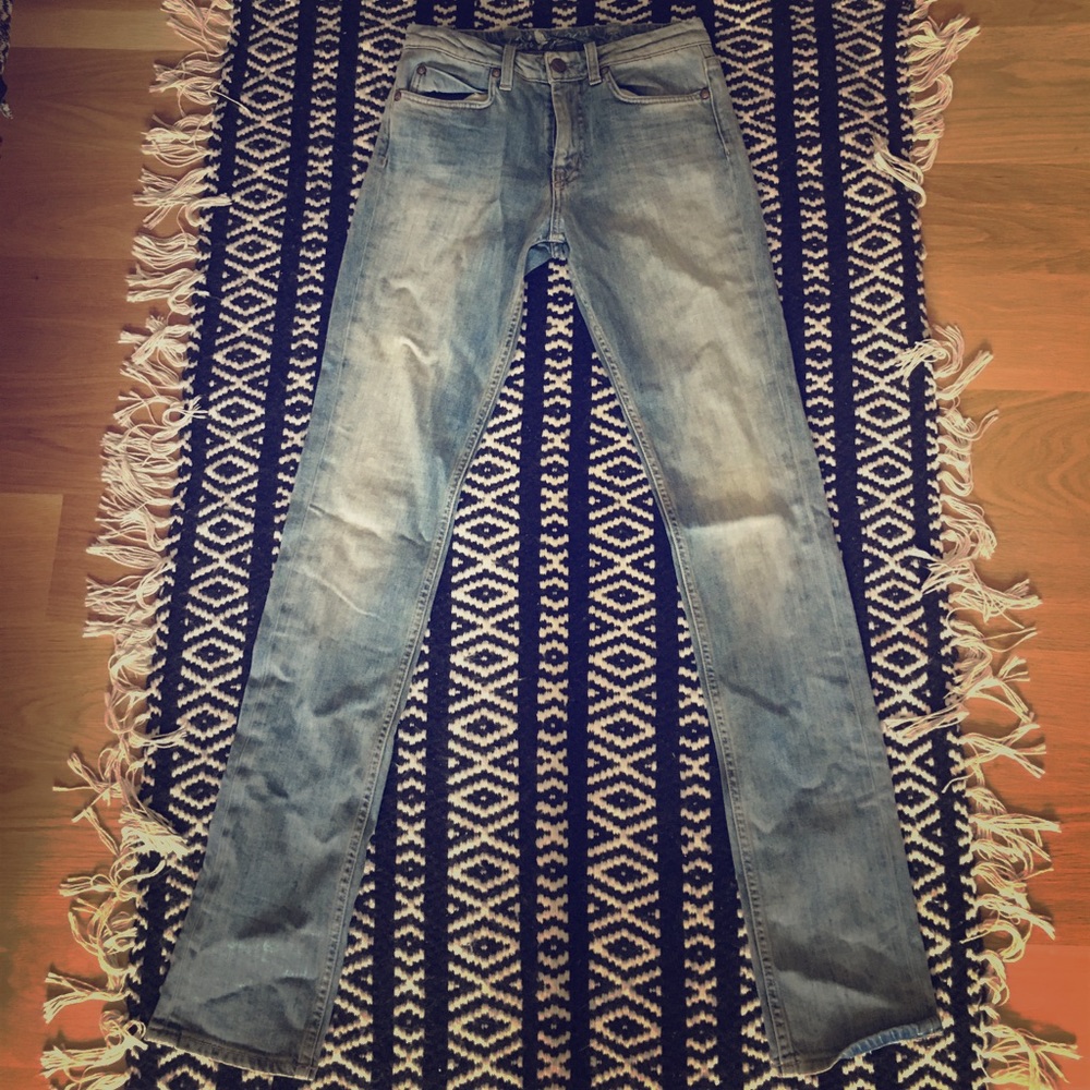 MIH high rise, light wash jeans