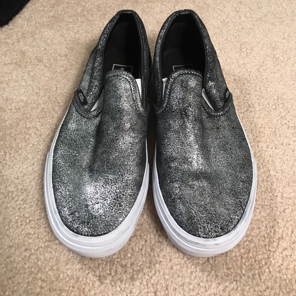 Silver Slip-On Vans