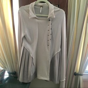 Free People Blush Pink Sweater Jacket, Size M