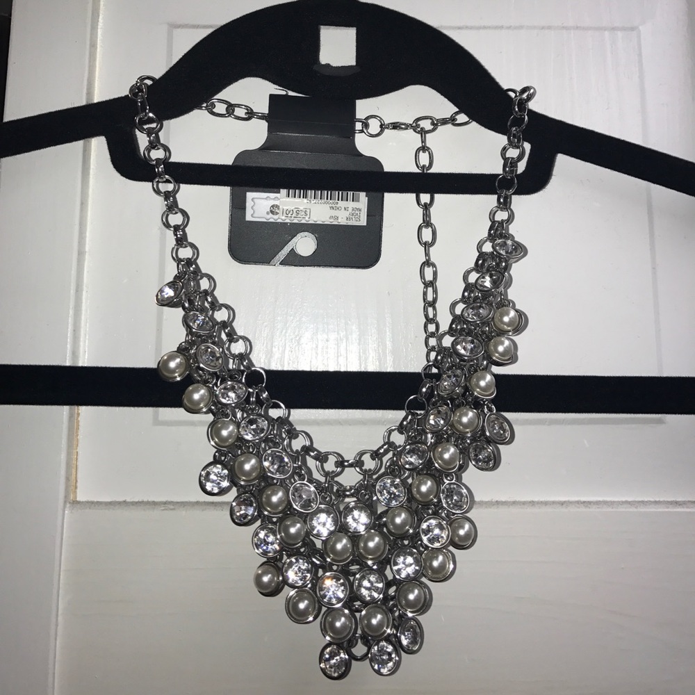 Silver/Ivory Statement Necklace