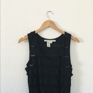 MAX STUDIO Black Layered Maxi Dress