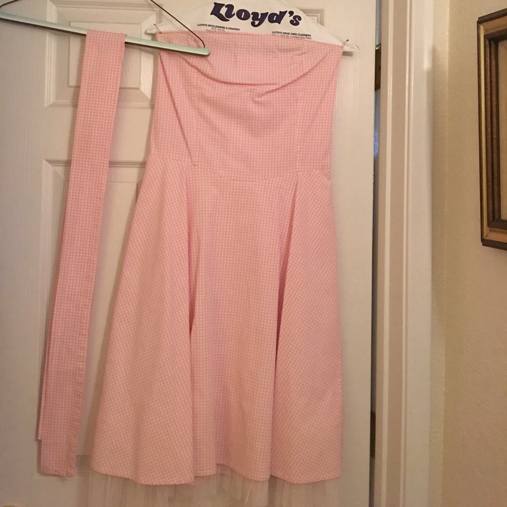 Pink gingham dress