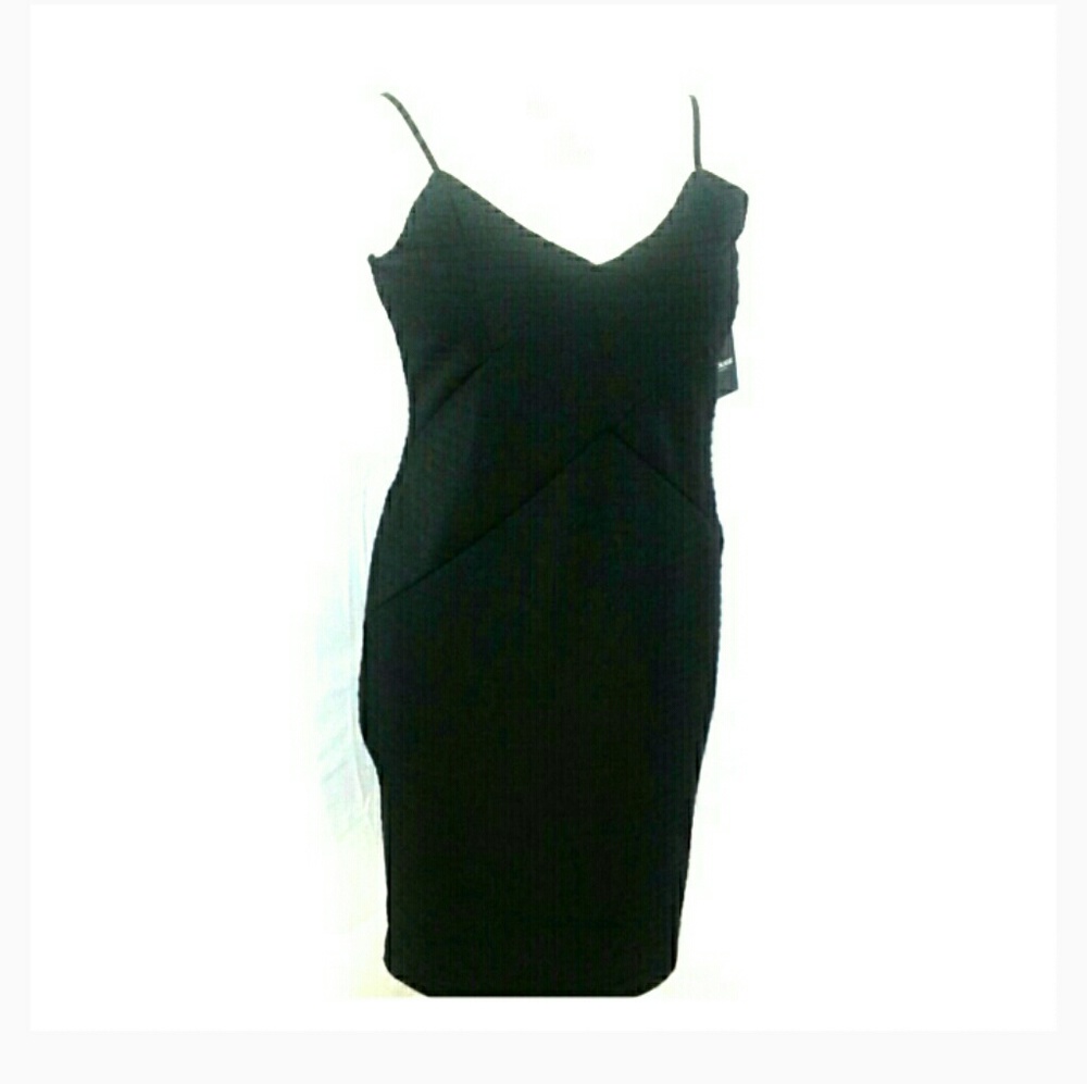 ROUGE COLLECTION Black Straps Midi dress. NWT - Picture 2 of 7