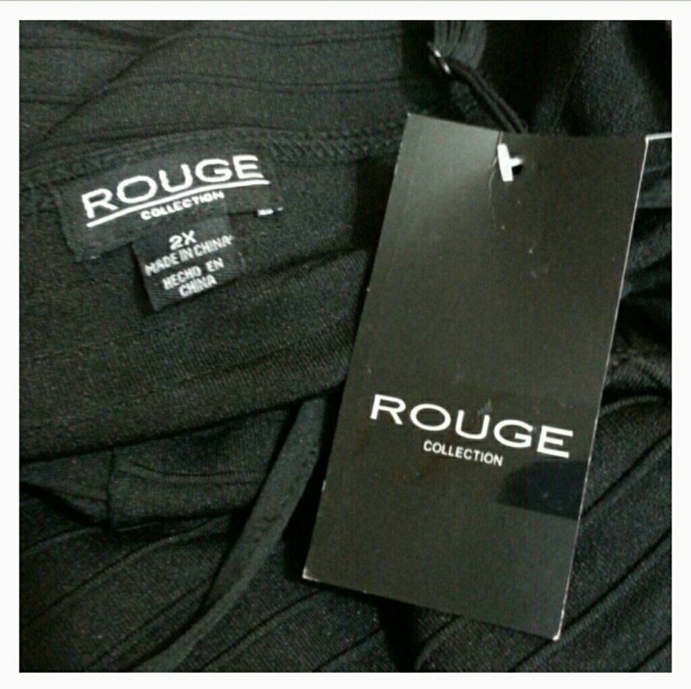 ROUGE COLLECTION Black Straps Midi dress. NWT - Picture 6 of 7