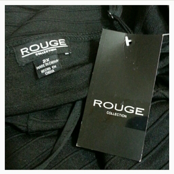 ROUGE COLLECTION Black Straps Midi dress. NWT - Picture 6 of 7