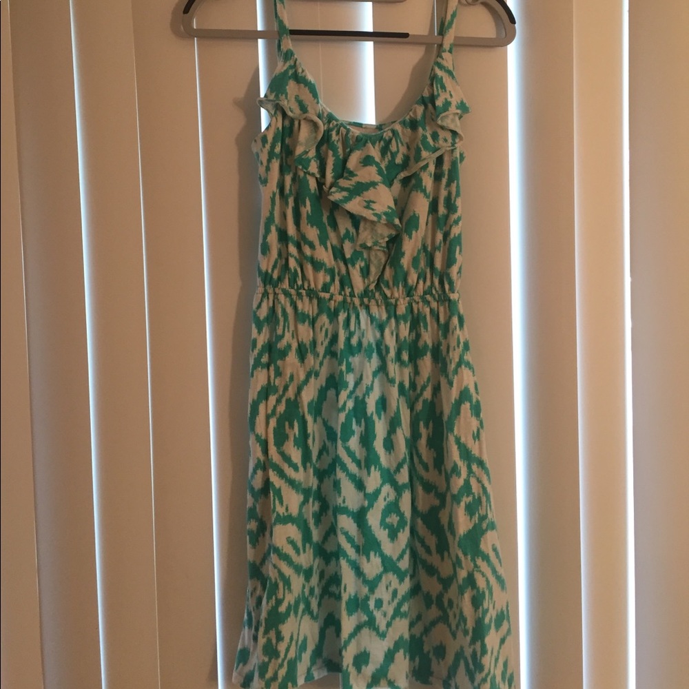 Printed green dress