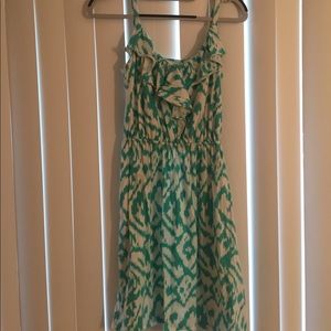 Printed green dress