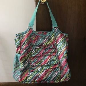 Like new Thirty-one turquoise bubble gym bag!